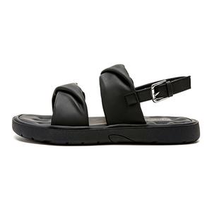 MALEMONKEY Женские сандалии на одной застежке черные, цвет Black