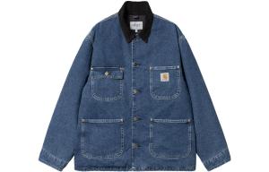 Carhartt WIP Куртка джинсовая мужская голубая состаренная, Stonewashed Blue