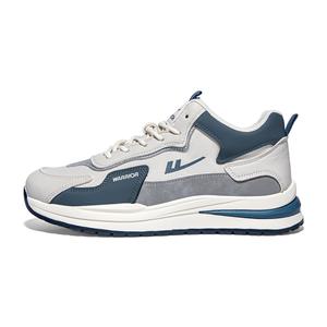 Warrior Athletic Shoes Амортизирующие Повышающие Росту Легкие Высокие Скейтборд Кроссовки Мужские Бежево-Голубые, Бежево-Голубые [Кожа]