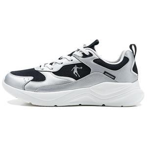 Нескользящие, износостойкие, легкие, низкие повседневные туфли, мужские, черно-серебристые QIAODAN, Black/Silver