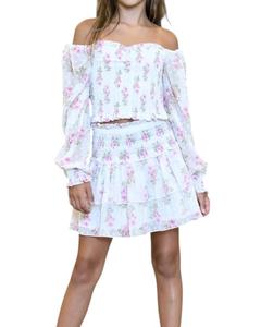 Детская блузка Chloe с прозрачными рукавами в деревенском цветочном принте KatieJnyc, Country Floral