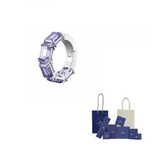 Swarovski Millenia Rhodium plated клипсы унисекс purple