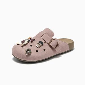 Женские сандалии с закрытым носком и резиновой подошвой, противоскользящие GEMEIQ, Yellow Brown