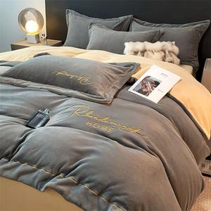 Yalu Комплект постельного белья 1,5 м, 4 предмета: простыня на резинке, пододеяльник 200x230 см