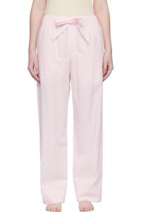 Tekla Розовые пижамные штаны из поплина