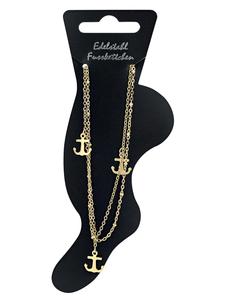 Adeliás Женский браслет из нержавеющей стали 24+5 см в золотом исполнении