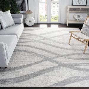 Ковер SAFAVIEH, 305 x 427 см, Adirondack Collection, Cream & Grey, Modern Wave Distressed Design, Non-Shedding & Easy Care, идеально подходит для помещений с высокой проходимостью в гостиной, спальне (ADR125C)