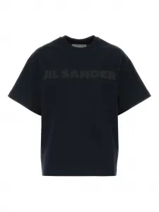Темно-синяя хлопковая футболка Jil Sander