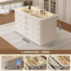 Yu Senyi Комод 68 см для спальни из массива дерева, ангельский белый, большой объем, полностью собран