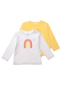 Лонгслив LILIPUT Shirt Regenbogen, цвет yellow/white