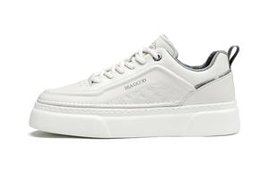 Мужские скейтборд кроссовки Low top белый серый, ecru HLA, белый серый(Fleece-Lined)