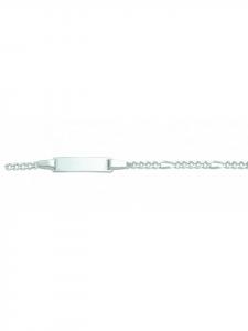 Adeliás Женский браслет Фигаро из серебра 925 пробы, 14 см, диаметр 2,4 мм