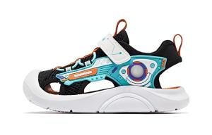 Детские сандалии PS Черный/зеленый Qiaodan