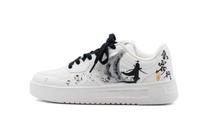 ANTA Расслабленные амортизирующие износостойкие низкие скейтбордские кроссовки унисекс черно-белые, цвет Black White