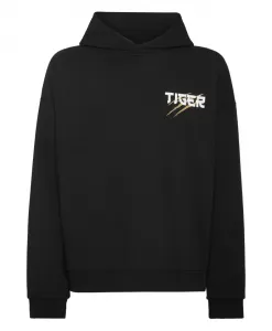 Толстовка с капюшоном «Тигр Токио» Plein Sport, черный