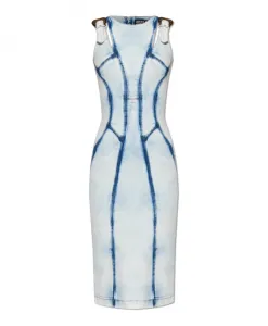 Джинсовое платье-футляр Versace Jeans Couture, синий