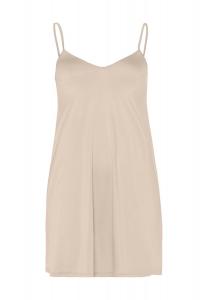 Атласное платье-комбинация Deluxe с v-образным вырезом для женщин HANRO, цвет Natur