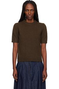 Arch4 Коричневый свитер с круглым вырезом Giselle