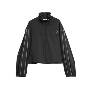 Короткое пальто женское со стоячим воротником тонкое ELLE, черный