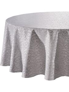 Erwin Müller Жаккардовая скатерть из смесовой хлопчатобумажной ткани Hamm серебристого цвета