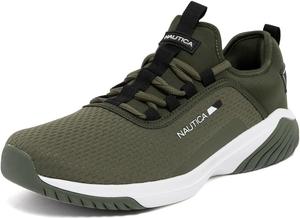 Мужские кроссовки Nautica - стильная и комфортная повседневная обувь для модной ходьбы и бега, Атлетическая обувь на шнуровке, Olive Cedarval