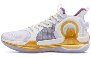 Баскетбольные кроссовки AG 1 Basketball Shoes Men Mid-Top White/gold/purple 361°