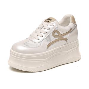 QITUMAUL Женские низкие кэжуал кеды абрикосовые[платформа высотой 8 см], цвет Apricot[Platform Height Increasing 8cm]