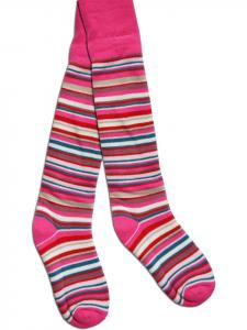 Normani Детские термоколготки в полоску, розовые