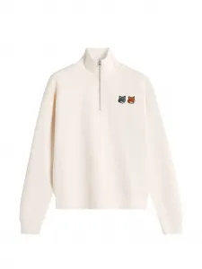 Толстовка на молнии с мотивом лисы Maison Kitsune, бежевый