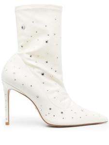 Stuart Weitzman ботильоны с кристаллами, белый