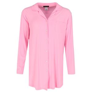 Женская розовая ночная рубашка с длинными рукавами Santa Baby Not a Morning Person