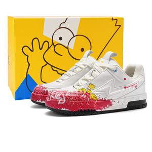 The Simpsons Кроссовки для скейтбординга унисекс низкие белые серебристые бежевые красные черные серебристые бежевые красные, цвет Beige Red