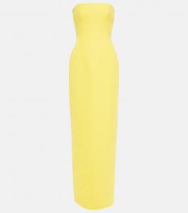 Жаккардовое платье макси Laelia с цветочным принтом EMILIA WICKSTEAD, желтый