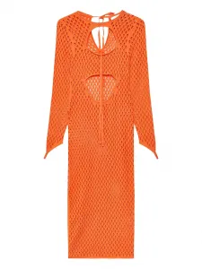 Вязаное платье с вырезами House of Sunny, оранжевый