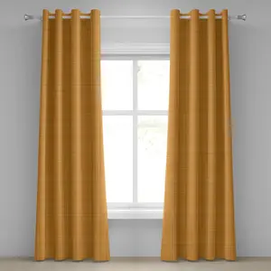 Оранжевая штора на люверсах ABAKUHAUS, с рисунком в виде полосатых волокон, абстрактными тонкими линиями, сложной сеткой, винтажным принтом, декоративная двухпанельная штора на окно, 280 см x 175 см, оранжевый цвет Abakuhaus