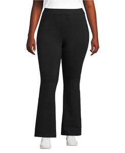 Женские брюки Starfish с высокой посадкой, расклешенные, с карманами и застежкой на резинке Lands' End, Black