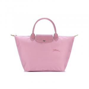 LONGCHAMP Сумка Le Pliage Green Canvas с кожаной отделкой, Pink
