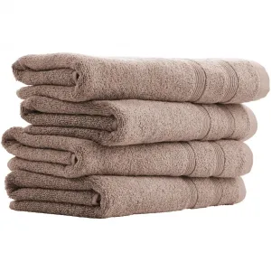 Раскрыто компанией SCHIESSER Полотенца Brooklyn с ненавязчивой каймой в стиле чередующихся рельефов Made in Green Uncover By Schiesser, Taupe