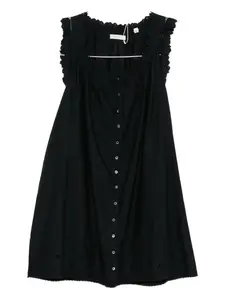 Платье мини Nessie с вышивкой и английской вышивкой DÔEN, черный