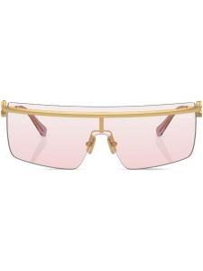 Солнцезащитные очки в безободковой оправе Miu Miu Eyewear, золотистый