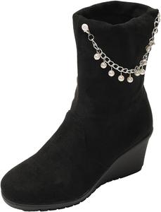 Generic Женские ботильоны коричневого цвета с широкой колодкой, на танкетке, с заостренным носком, вестерн, удобные повседневные короткие ковбойские ботинки