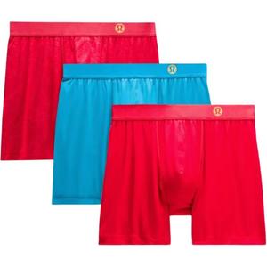 Мужские трусы 3 штуки Lululemon, темно-красный/синий/красный