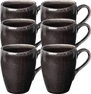 Кружка Broste Copenhagen NORDIC COAL с ручкой 0,25 л 6 штук broste Copenhagen