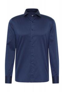 Мягкая роскошная рубашка SLIM FIT ETERNA, темно-синий
