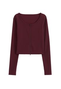 Вязаный кардиган Aim'n, бордовый