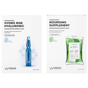 Увлажняющая маска для лица с гиалуроновой кислотой Wonjin Effect, ampoule mask + hanging bottle mask 30g*10ea*2