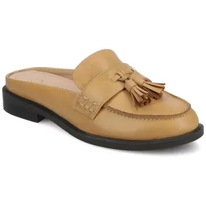 Женские удобные мюли Azura с круглым носком и кисточками на блочном каблуке Journee, коричневый