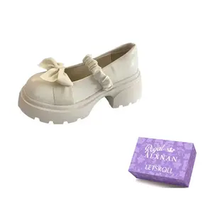 Alxnan Мэри Джейн туфли женские бежевые, цвет Beige