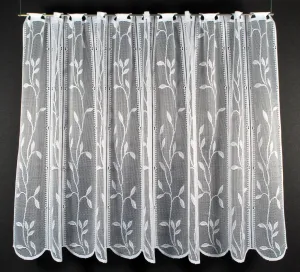 Шторы Kranzusch Cafe Curtain Roman Blind Leaf Vine 90x159,5 см H/W White Bistro Curtain Kitchen Curtain 1 Pack Gardinen Kranzusch