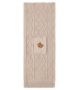 Хлопковый шарф Aatos с косичной вязкой Donsje, серо-коричневый